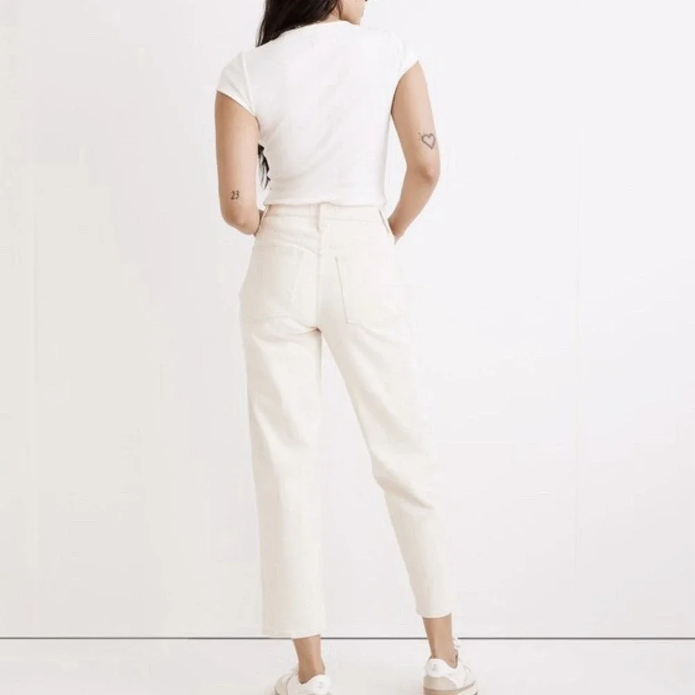 Madewell Balloon Jeans In Vintage Canvas Wash Size 27 Inseam 26" High Rise - Picture 2 of 16